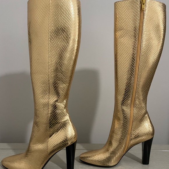 Lily 95 Gold Zip Boot - Picture 1 of 6